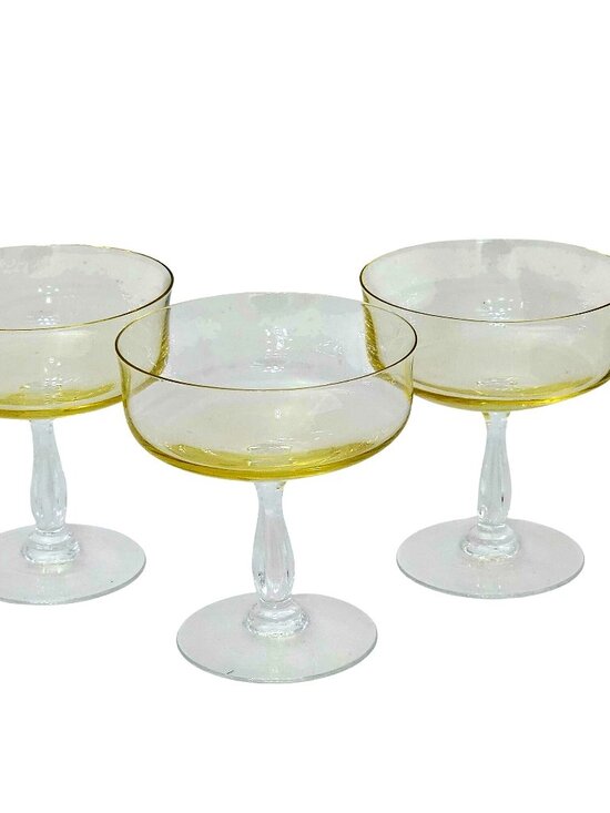 Noritake Other - Noritake Topaz Champagne Glasses 4" Rainbow collection glassware vtg stemware